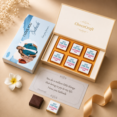 Splash of Colour I Love You Chocolate Gift Box Personalized with Photo (with Wrapped Chocolates)