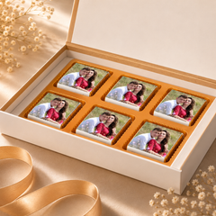 Valentine Gift Chocolate Box - Personalised with Photo and Name (with Wrapped Chocolates)