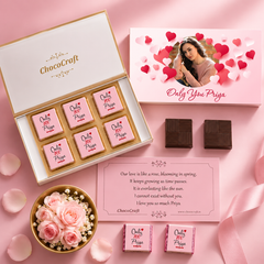 Romantic Gift Box with Chocolates Personalized with Photo (with Wrapped Chocolates)
