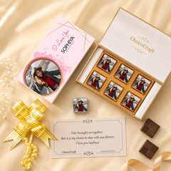 Photo Chocolate Personalised I Love You Gift (with Wrapped Chocolates)