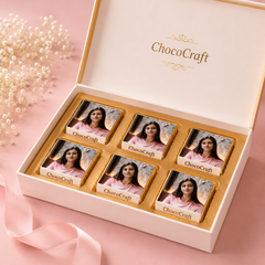 Special Valentine Gift Chocolate Box - Personalised with Photo and Name (with Wrapped Chocolates)