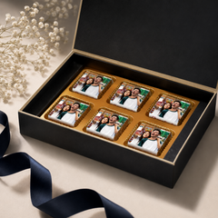 I Miss You Gift Box Personalized with Photo on Box and Chocolates (with Wrapped Chocolates)