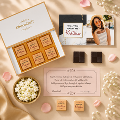Unique Wedding Proposal Chocolate Gift Personalized with Photo (with Wrapped Chocolates)