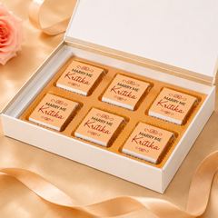 Unique Wedding Proposal Chocolate Gift Personalized with Photo (with Wrapped Chocolates)