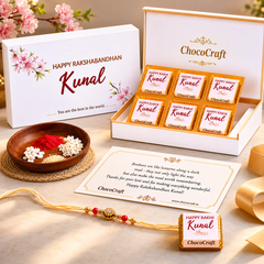 Special Bond of Love - Gift with Wrapped Chocolates (Rakhi Pack Optional)