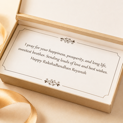 Thread of Trust - Gift for Brother on Rakhi (Rakhi Pack Optional)