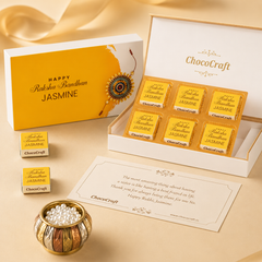 Thread of Love - Rakhi Gift for Sister with Wrapped Chocolates