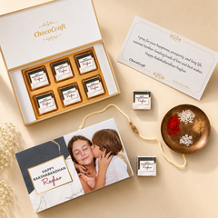 Sibling Love - Personalized Gift Box & Chocolates (Rakhi Pack Optional)