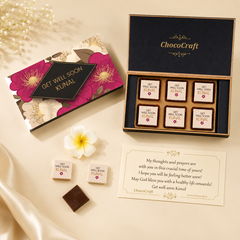 Floral Design Get Well Soon Gift Box (with Wrapped Chocolates)