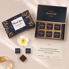 Vintage Floral Design Thank You Gift Box (with Wrapped Chocolates)