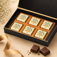Sparkling Stars Design Thank You Gift Box with Wrapped Chocolates
