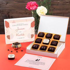 Personalized anniversary invitation card design online as anniversary invitation card online in box