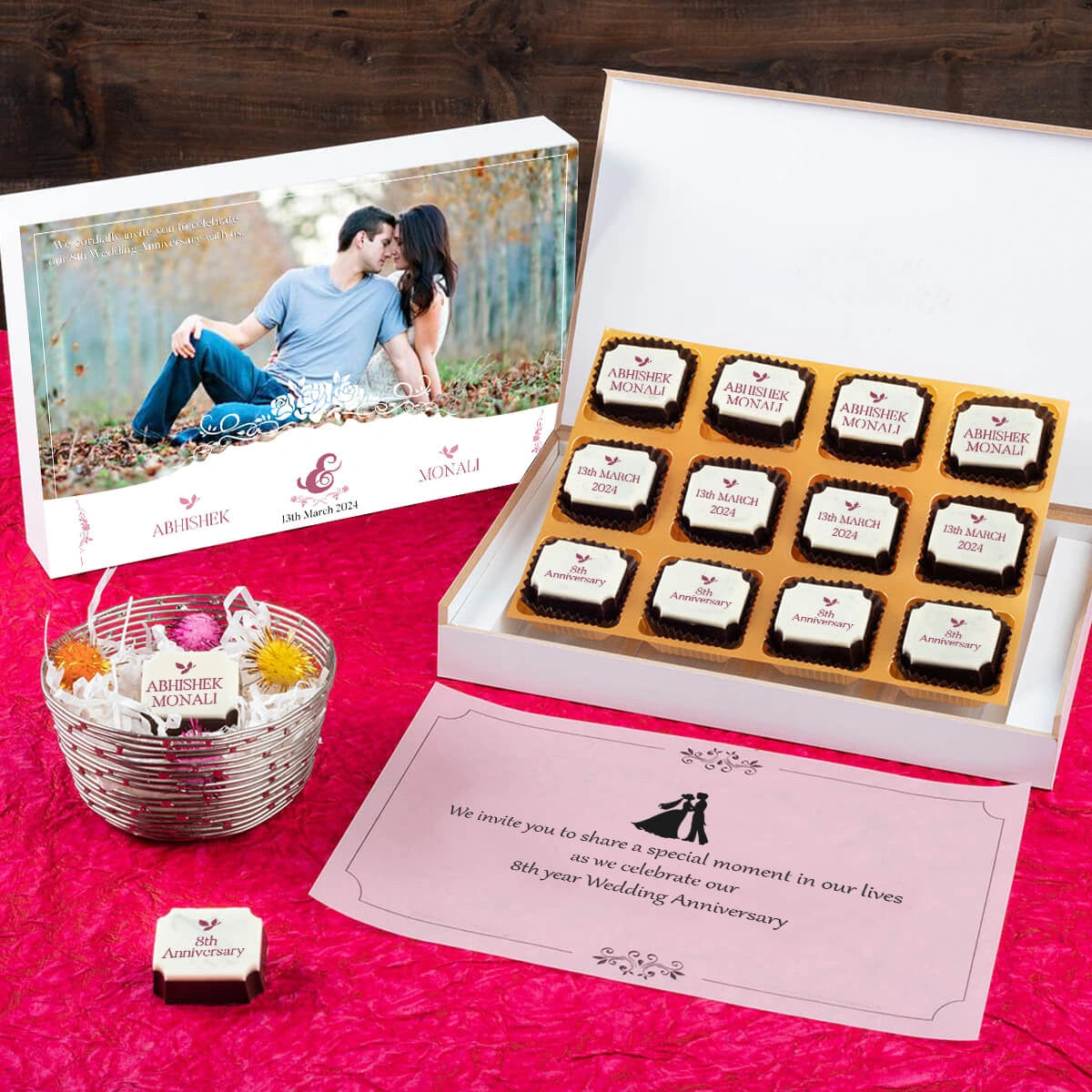 Personalized wedding anniversary party invitations as anniversary invitations online in box