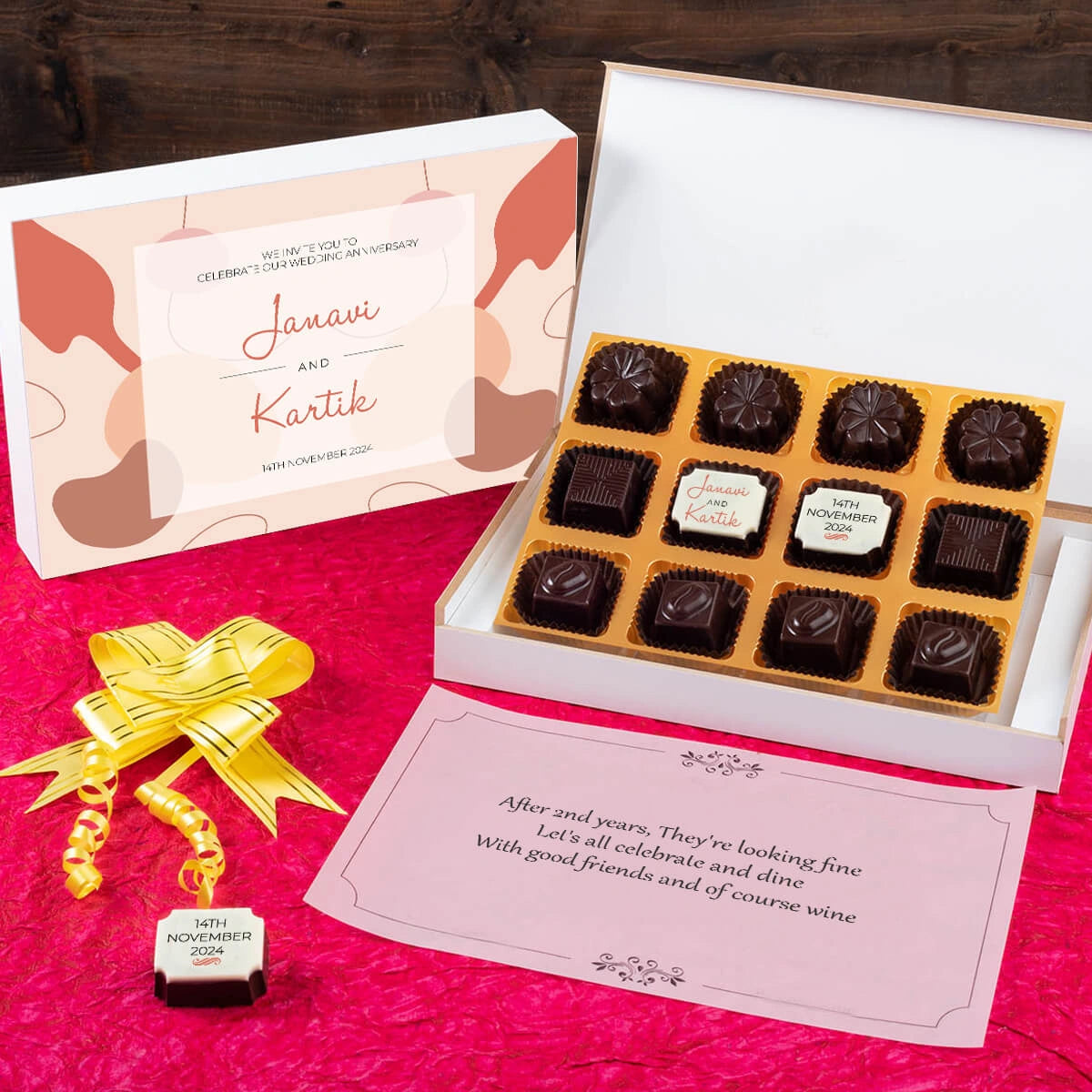 Anniversary invitations with wedding anniversary invitations photo chocolates