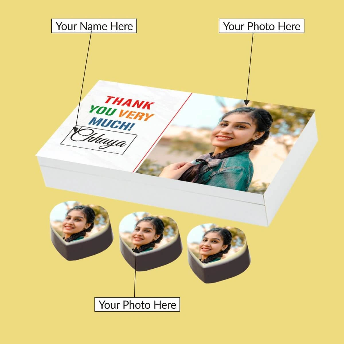 Appreciation gifts featuring personalised thank you gifts wrappers