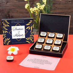 Box for best anniversary invitations chocolates