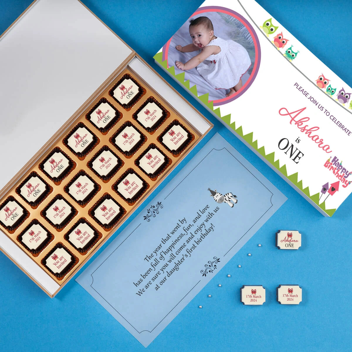 Design template for best first birthday invitation card