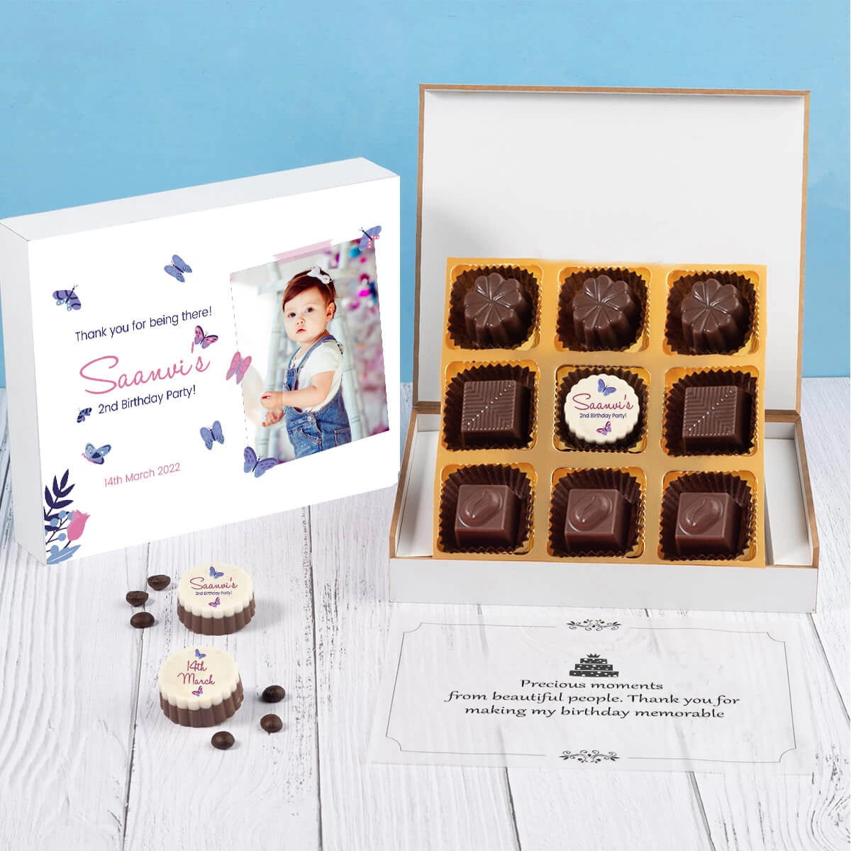 Birthday function return gifts – elegant chocolate gift box
