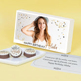 Birthday gifts for girlfriend with birthday chocolate photo