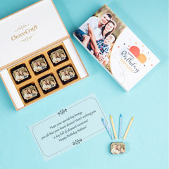 Photo printed birthday gifts for men customized chocolate for birthday