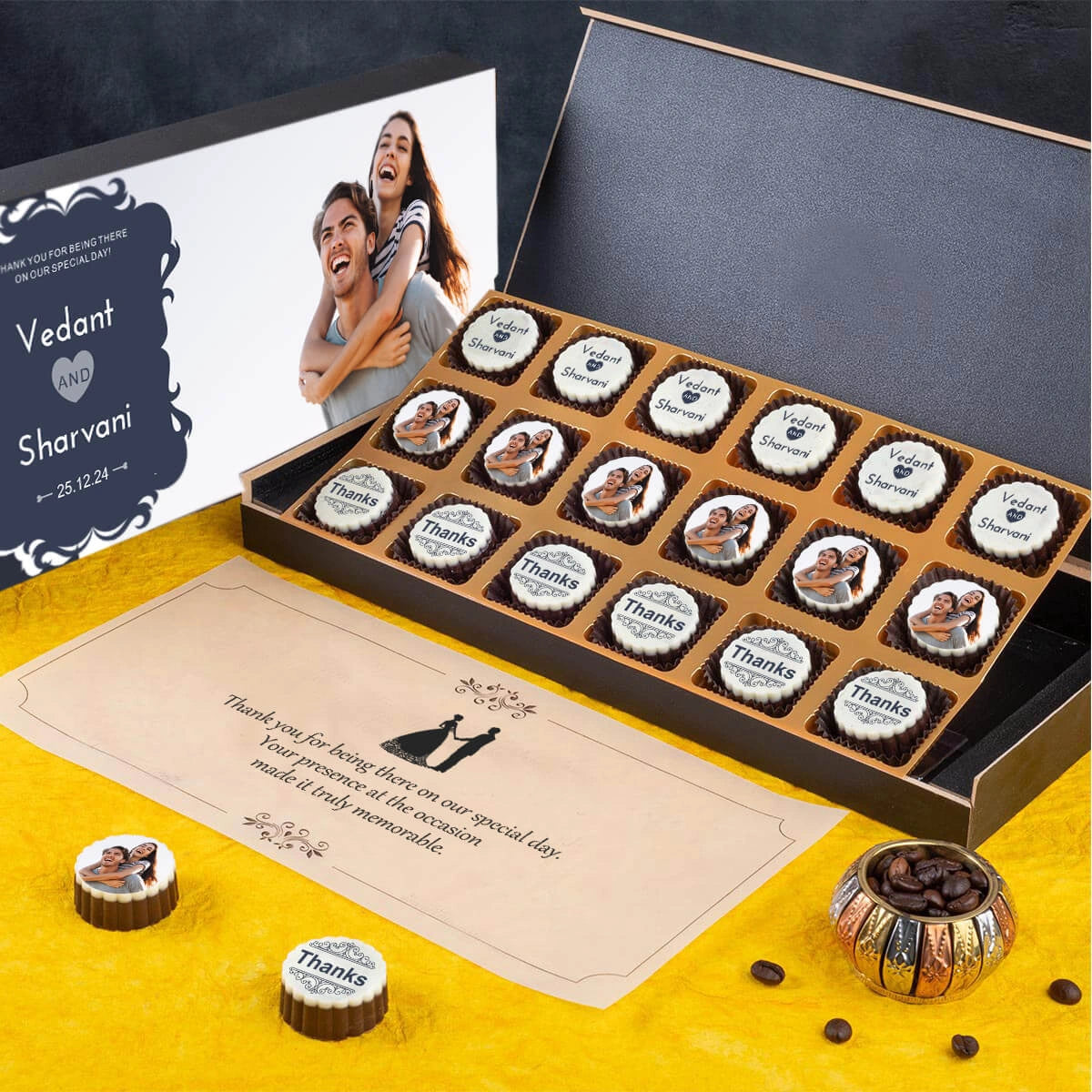 Bulk chocolate gift box for anniversary party return gifting