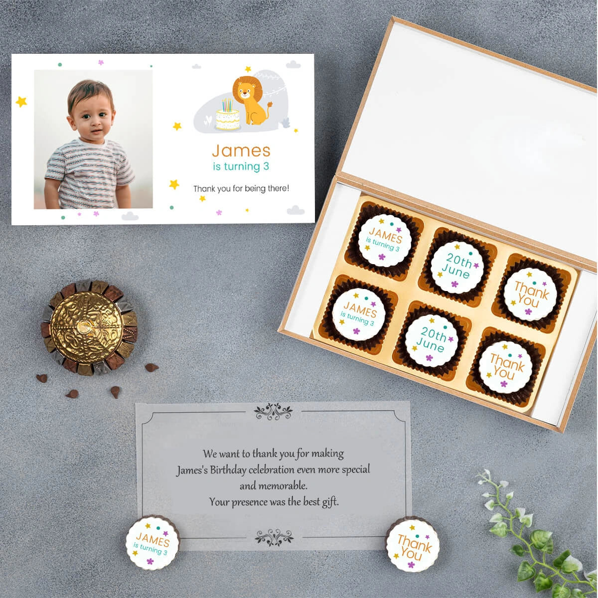 Bulk chocolate return gifts for birthday party – 6 piece box