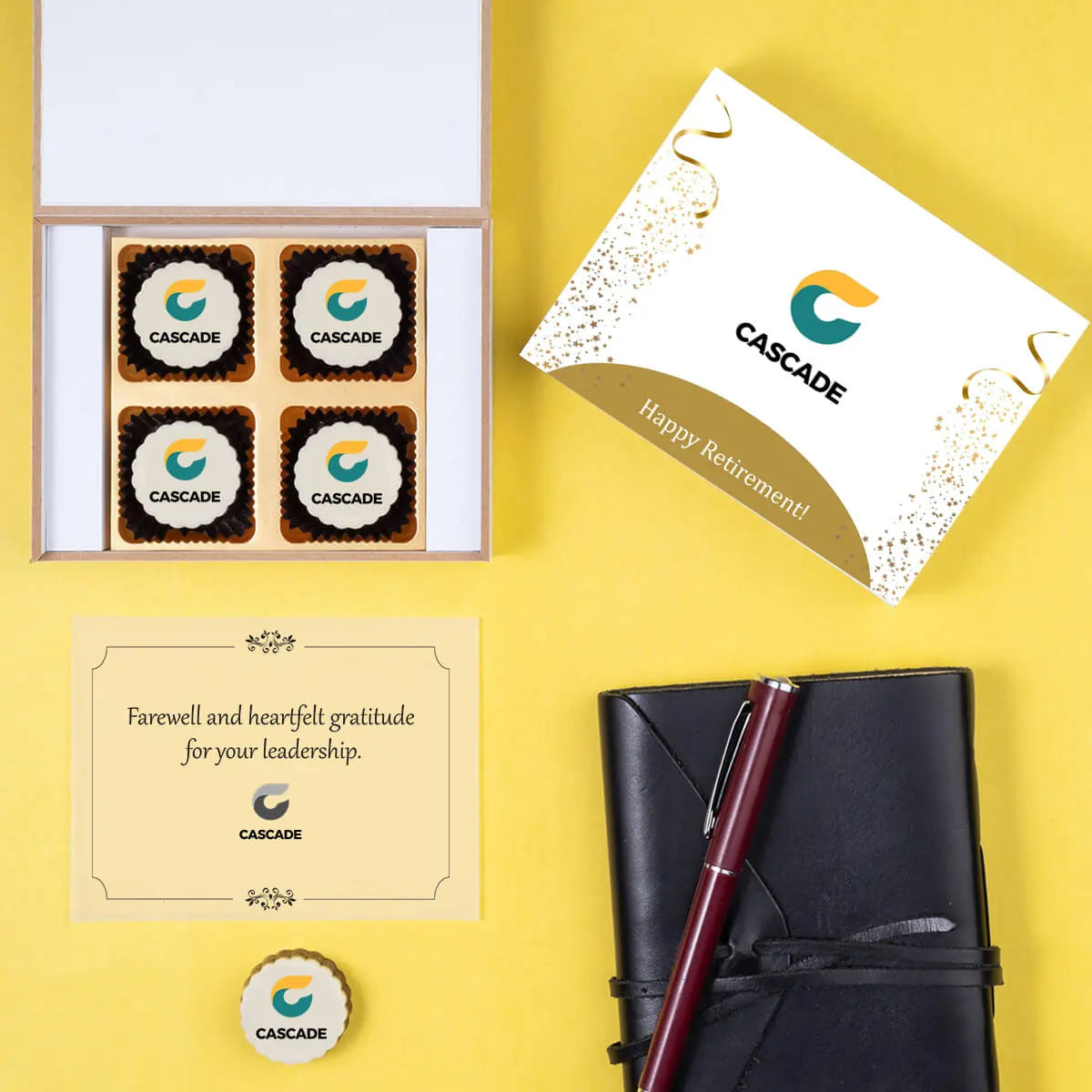 ChocoCraft retirement chocolate gift display