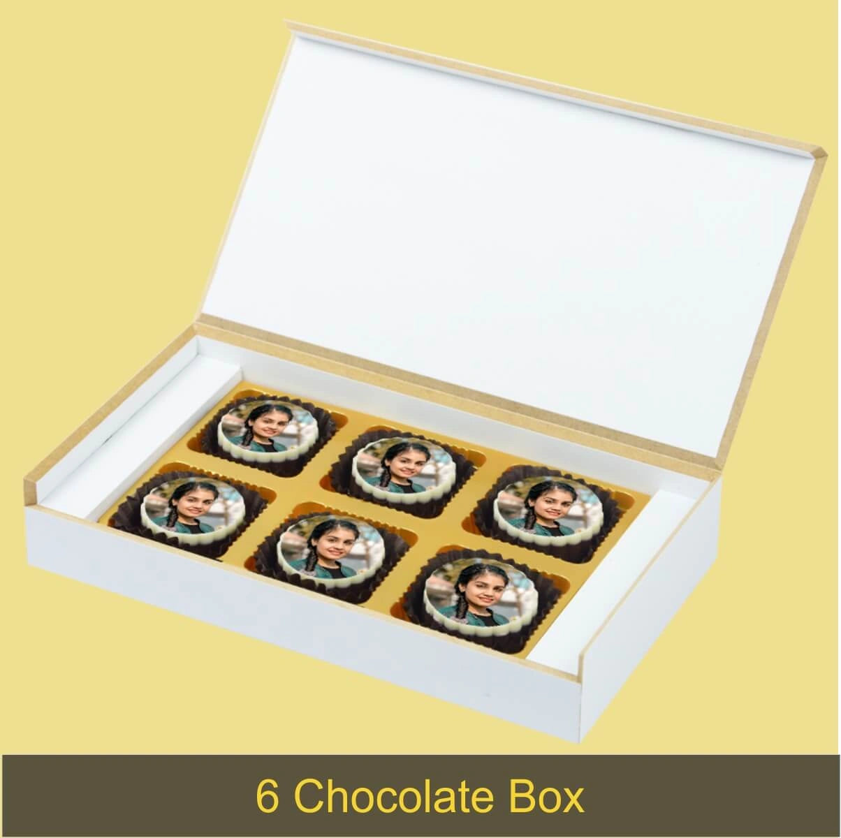 Chocolate celebration box with custom photo