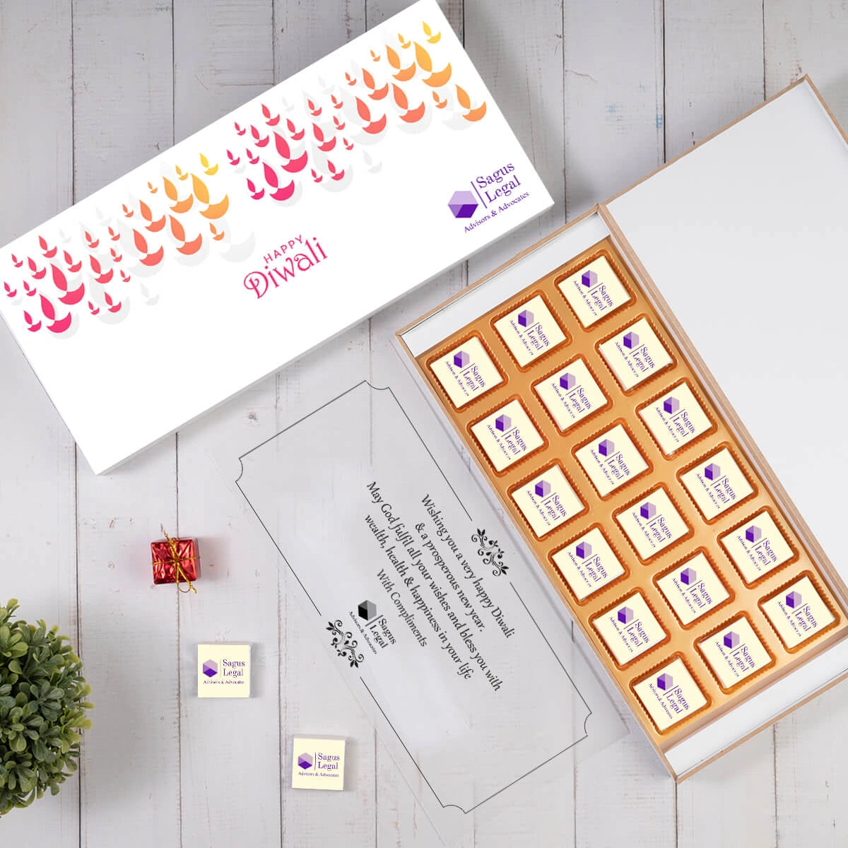 Custom logo chocolates – thoughtful Diwali gift for clients