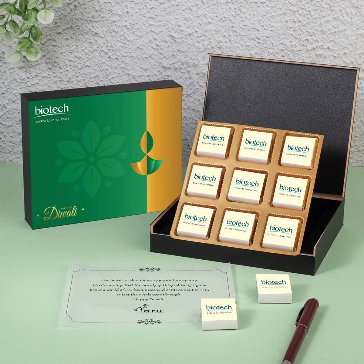 Sample chocolate gift box for company employee Diwali gifting