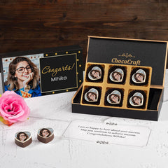 Black and gold box for congratulations gifts for him