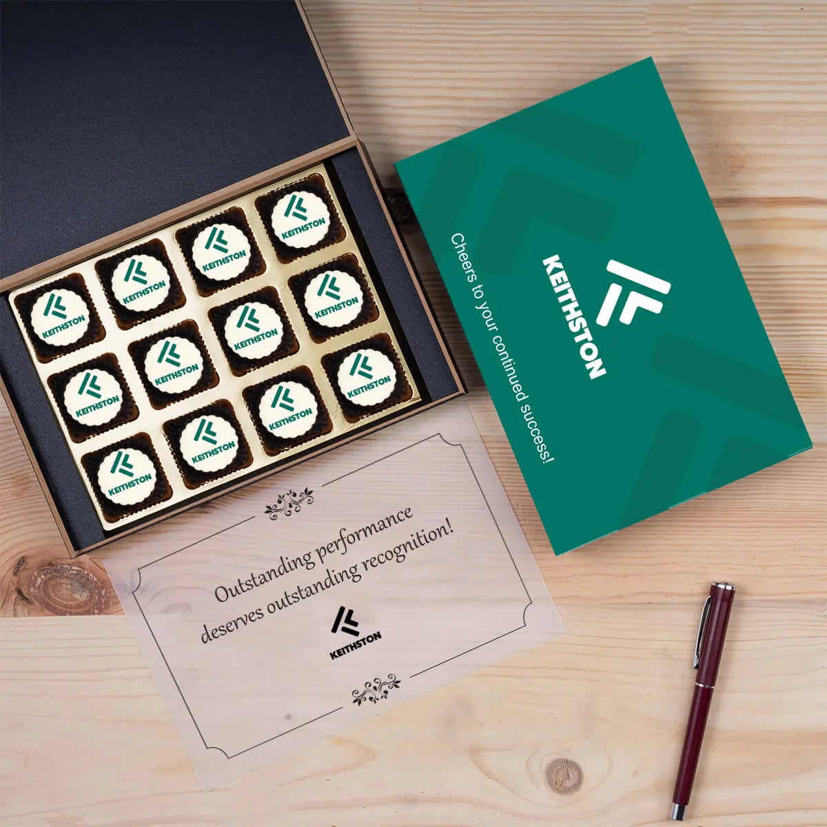 Collection of Employee of the Month logo chocolate gifts