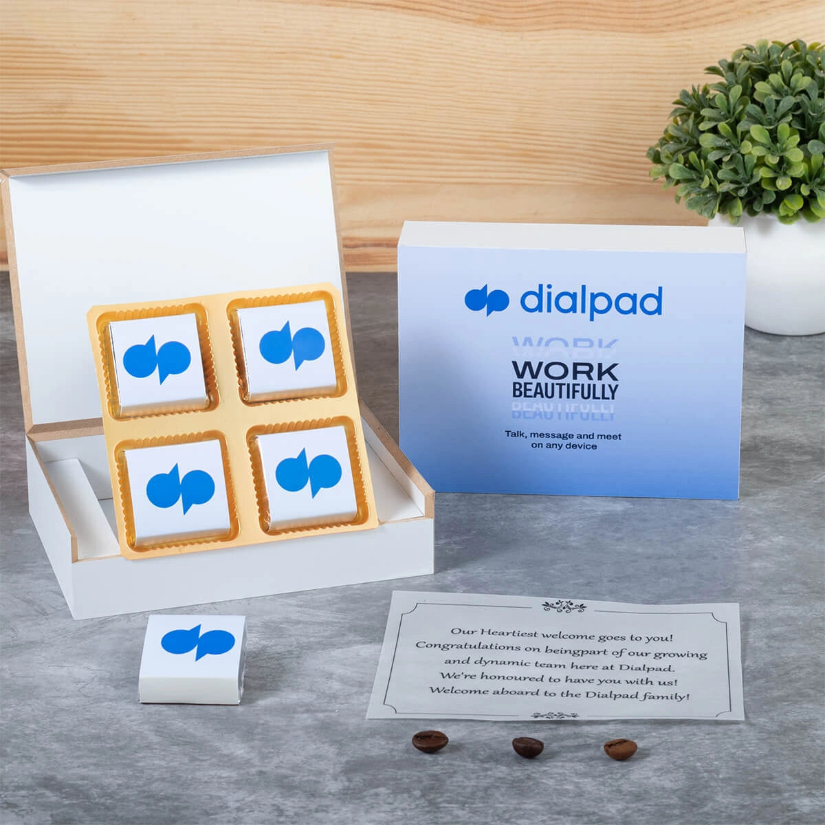 Premium corporate gifts for events with personalized chocolate wrappers