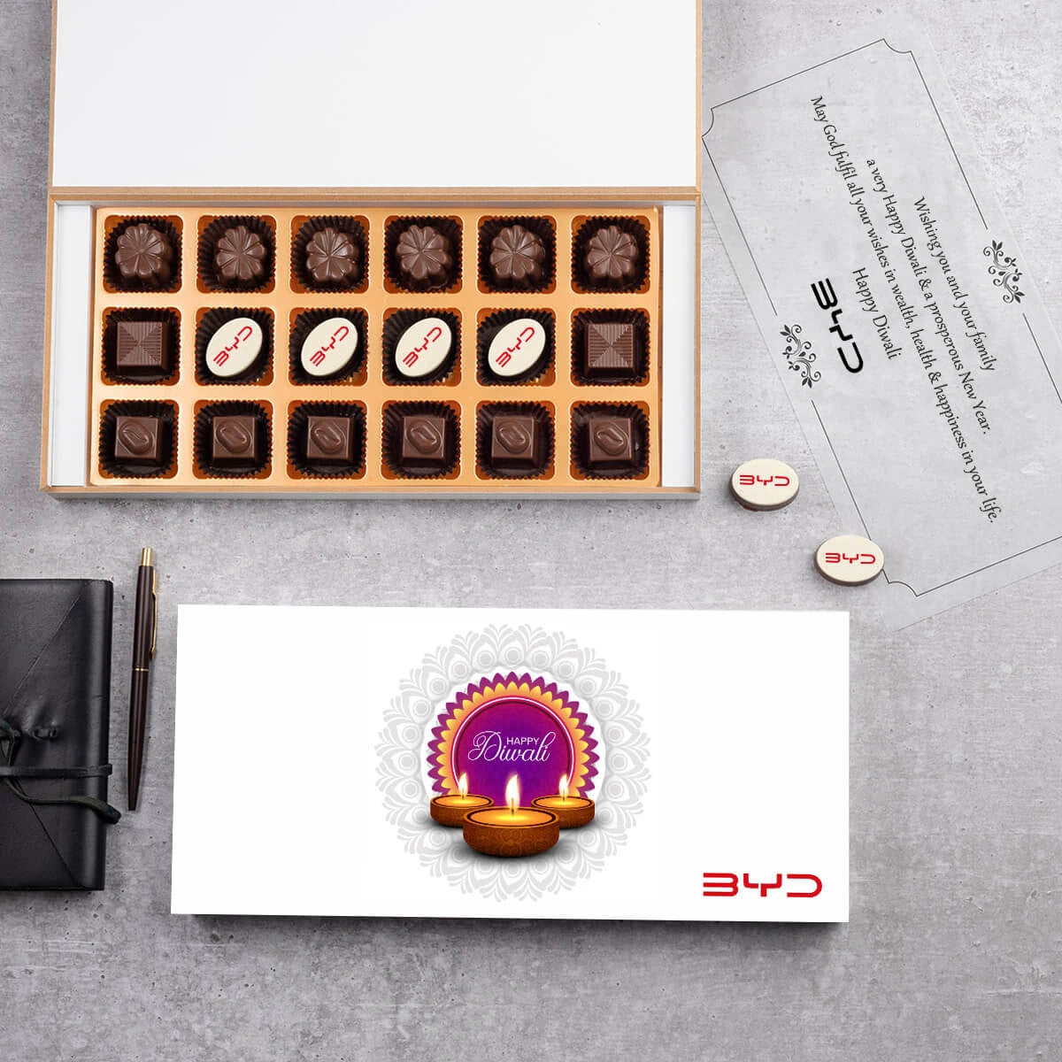 Customized chocolate box with logo – best Diwali gift for employees