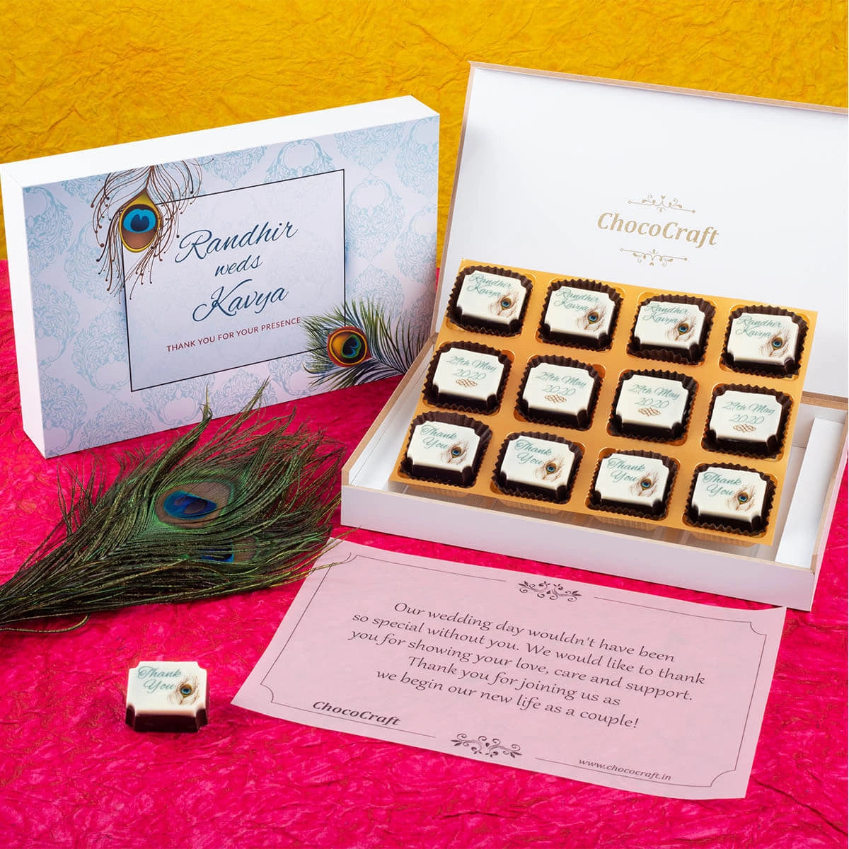 Elegant Wedding Chocolate Favors