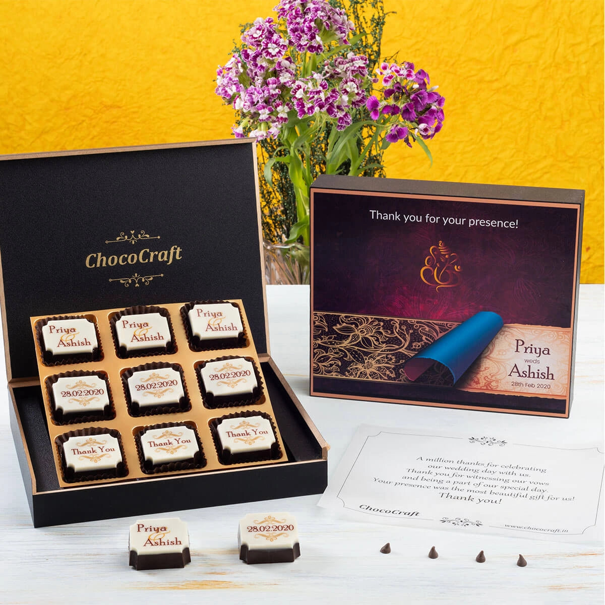 Elegant Wedding Return Gifts by ChocoCraft