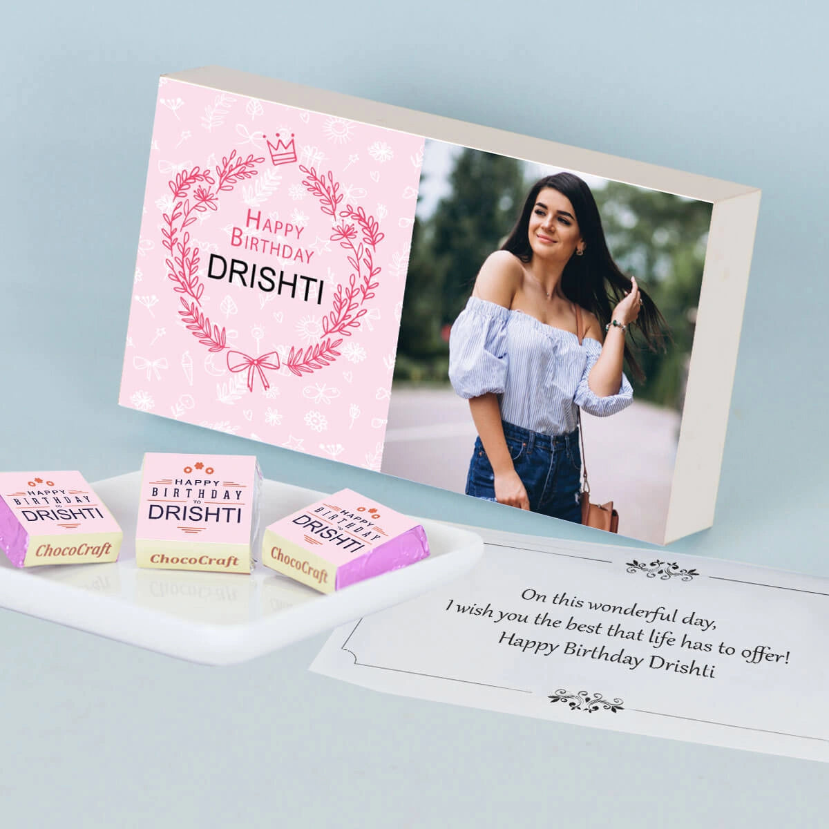 Customized Chocolate Box Beautiful Personalized Chocolate Gift Box (with Wrapped Chocolates ...