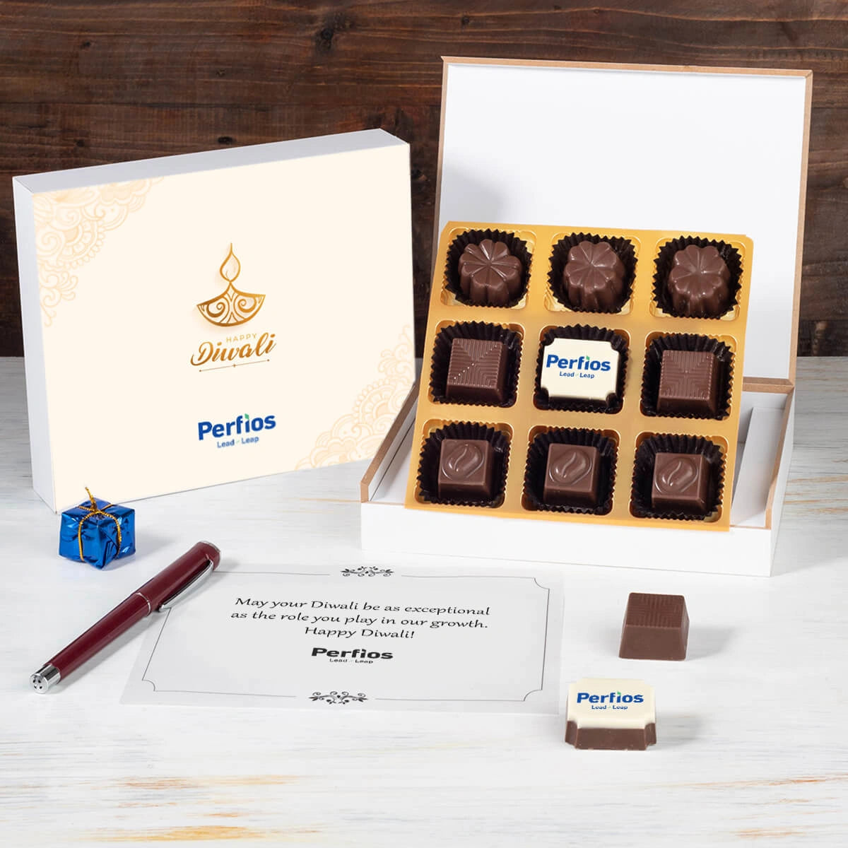 Customized chocolate sample box – perfect for unique corporate Diwali gifting