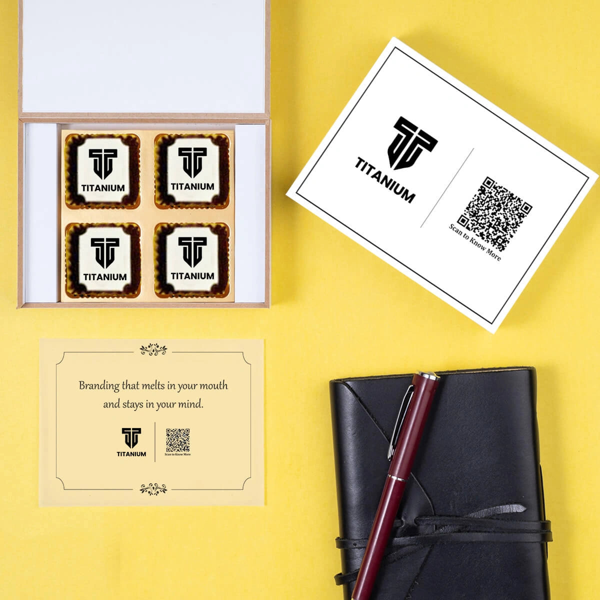 custom branded chocolates created for exhibition giveaways and booth engagement