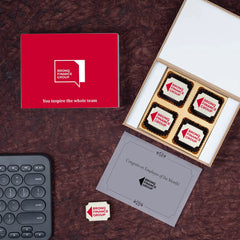 Full display of chocolate box with all pieces