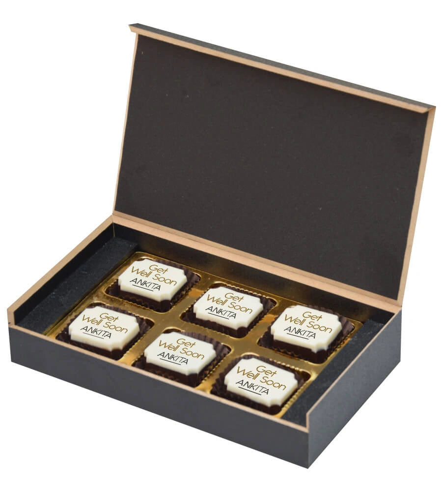 Get well chocolate gifts featuring feel better soon gifts wrappers