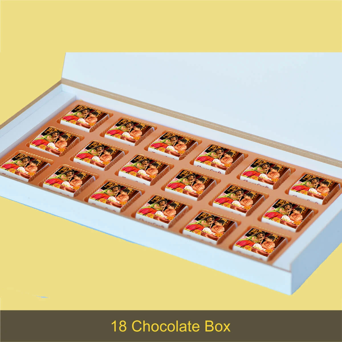 Personalised note inside rakhi chocolates box
