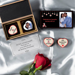 Box for photo anniversary invitations and invitation card marriage anniversary