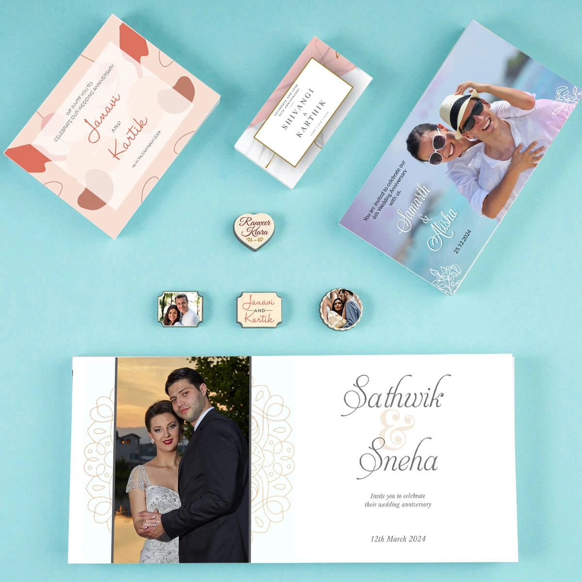 Modern Anniversary Invitation Box