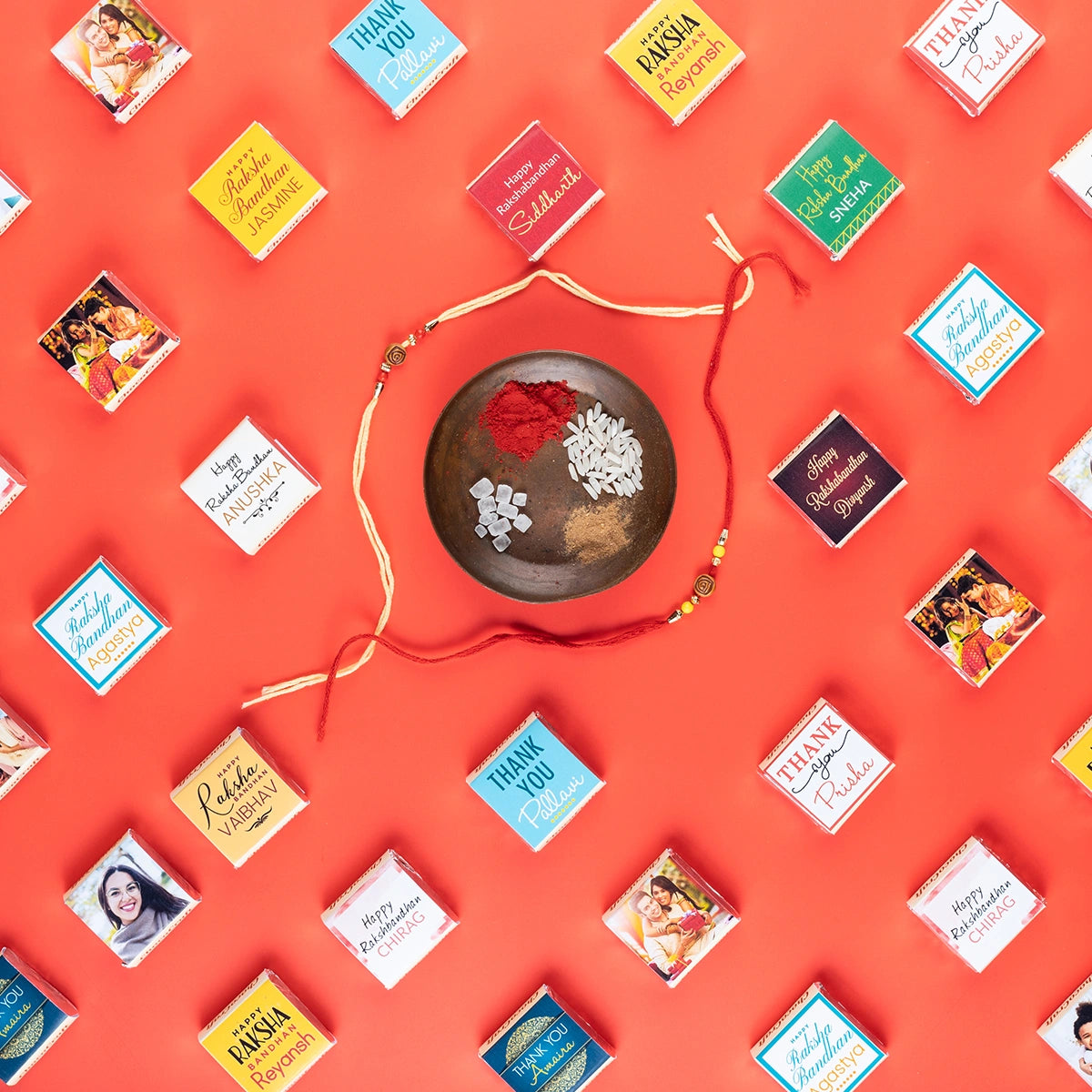 Lifestyle scene with rakhi special gift