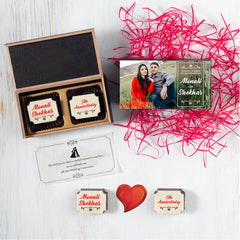 Marriage anniversary invitation card online with custom anniversary invitations photo chocolates