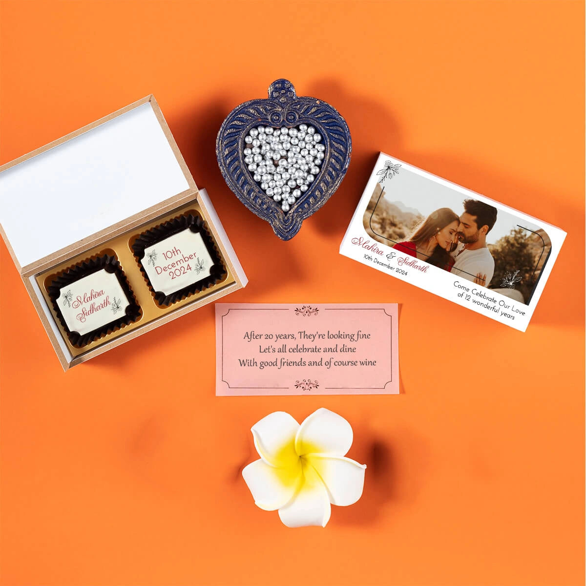 Box for custom anniversary invitations and marriage anniversary invitation card online