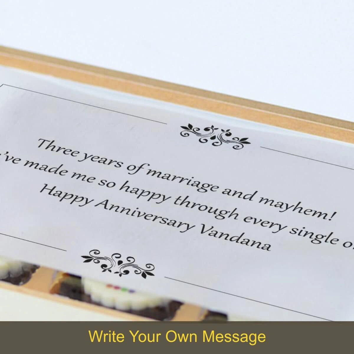 Box for custom anniversary gifts and personalized anniversary gifts