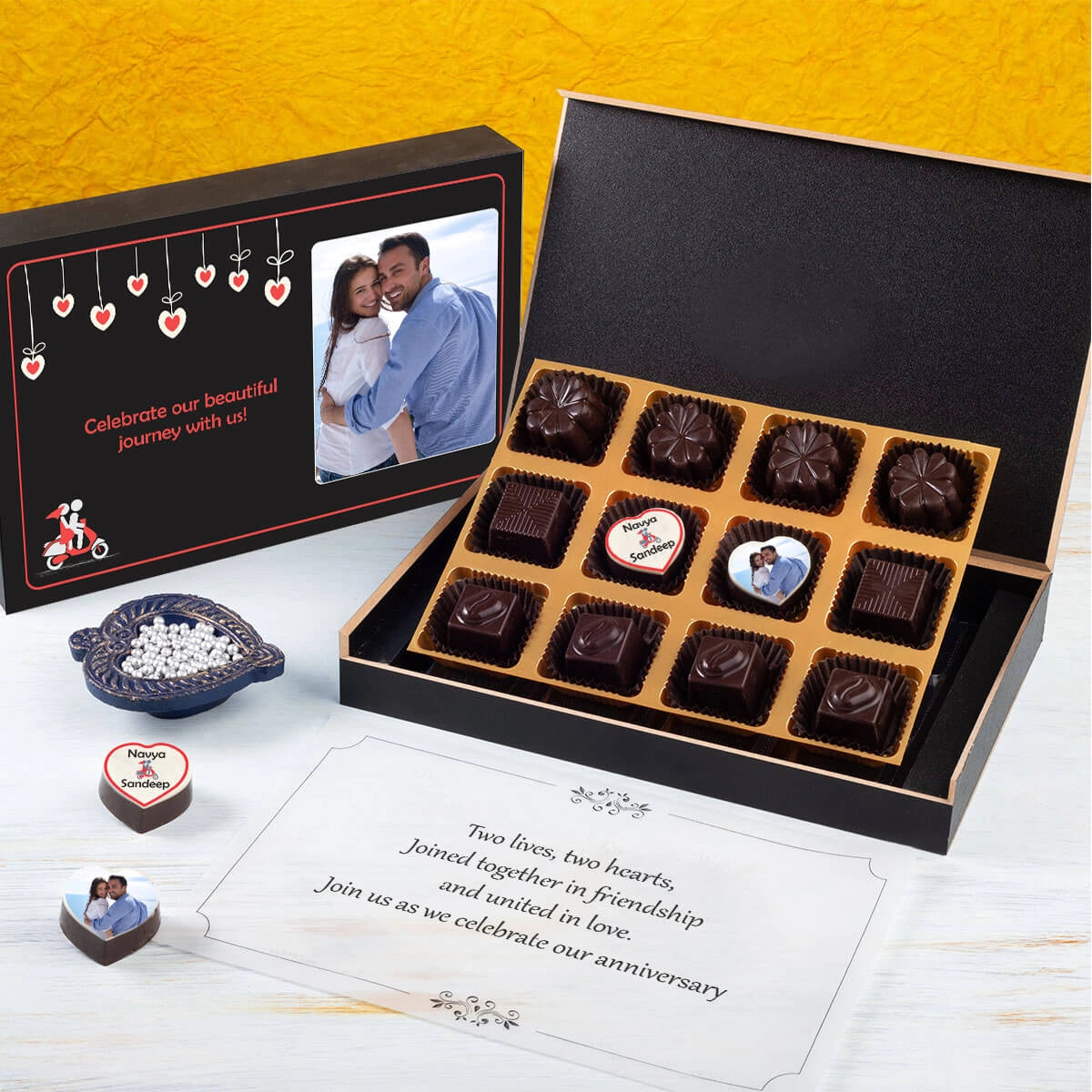 Personalized wedding anniversary invitation card online as personalized anniversary invitations in box