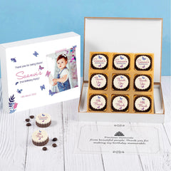 Personalized birthday return gifts – 9 chocolate box in bulk